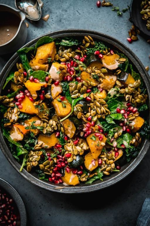 Acorn Squash Salad with Pomegranate Seeds