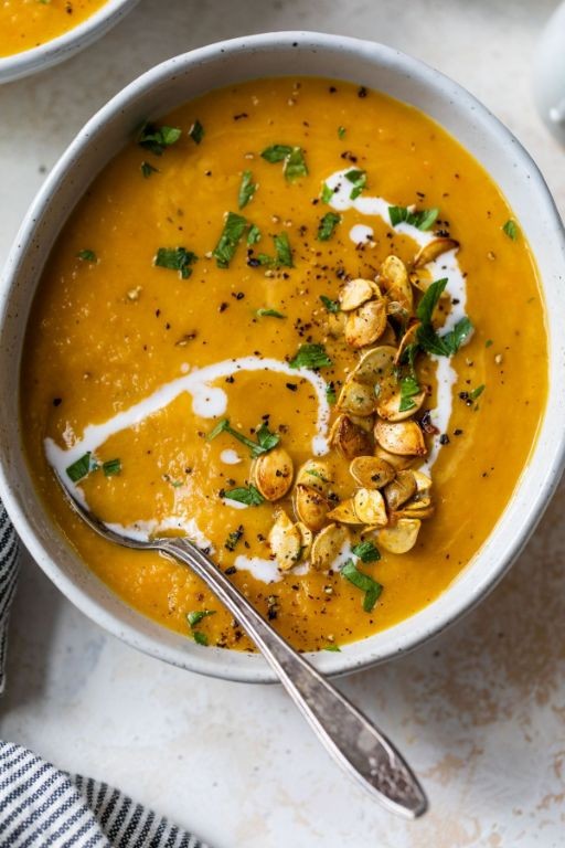 Acorn Squash Soup with Coconut Milk