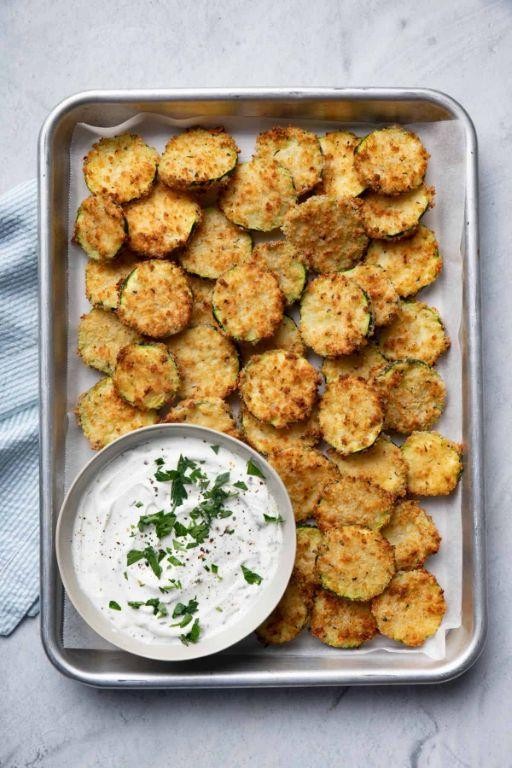 Air Fryer Cod and Zucchini Chips