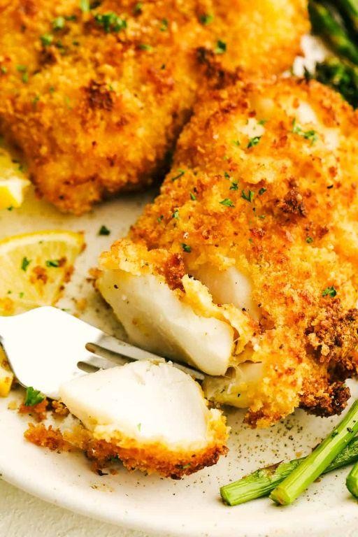 Air Fryer Cod with Crispy Breadcrumbs