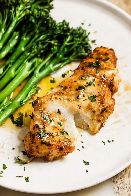 Air Fryer Cod with Lemon Garlic Butter