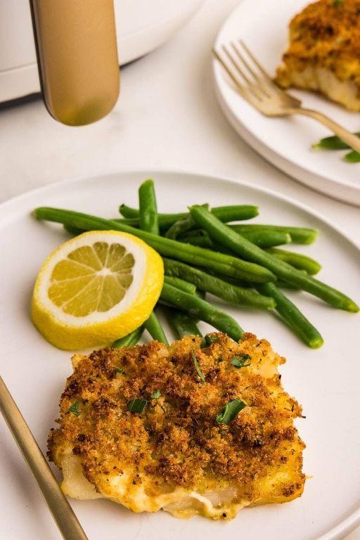 Air Fryer Cod with Sriracha Mayo
