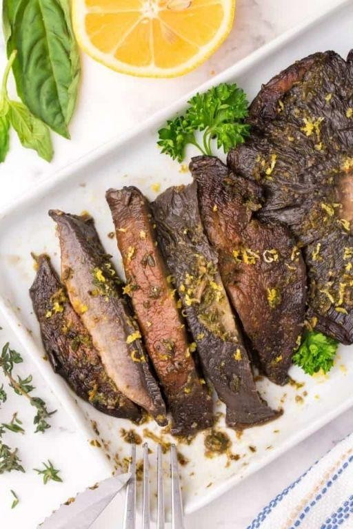 Air Fryer Portobello Mushroom Steaks