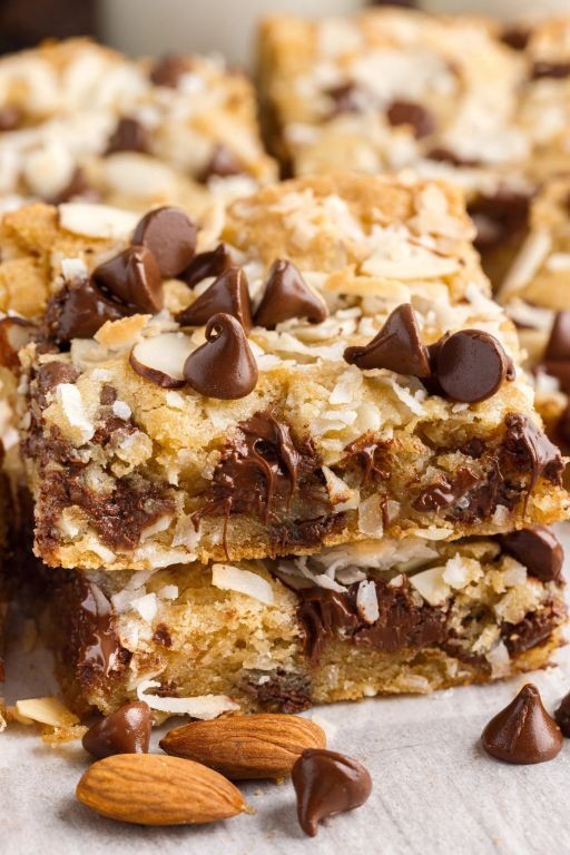 Almond Joy Bars with Hazelnut Spread