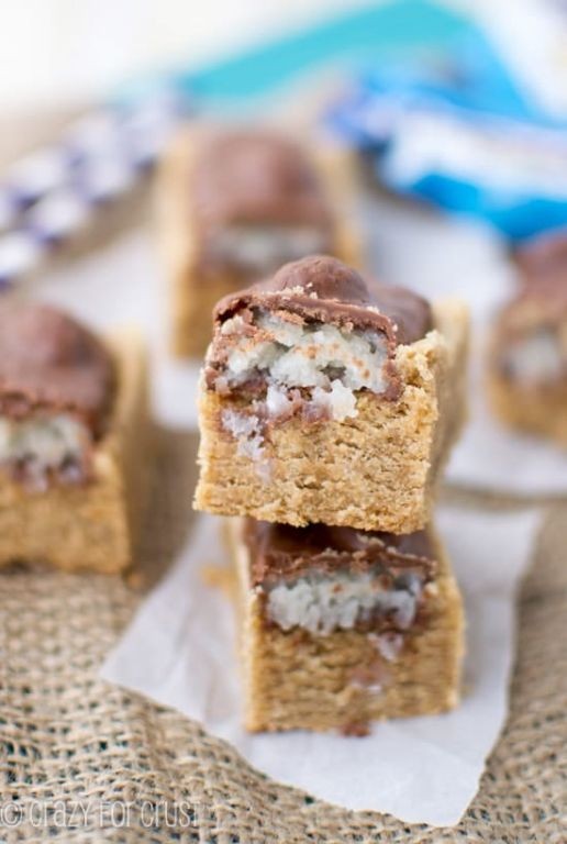 Almond Joy Bars with Peanut Butter Swirl