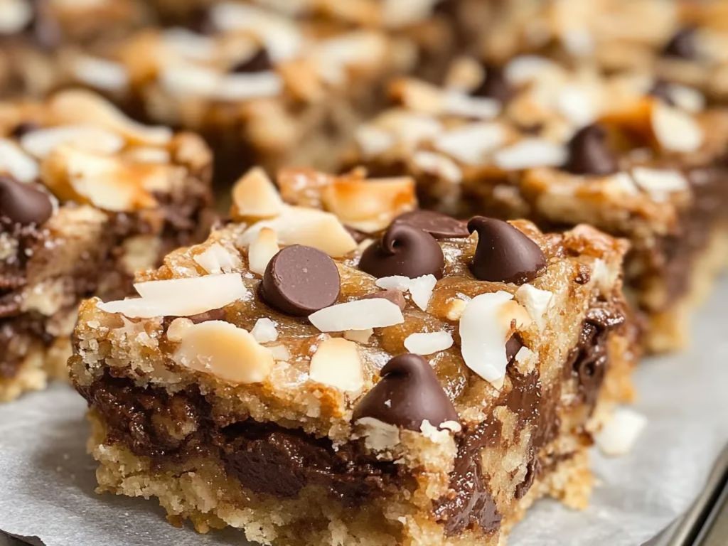 Almond Joy Bars with Sea Salt Topping