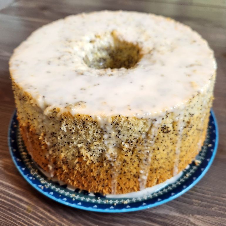 Almond Poppy Seed Chiffon Cake