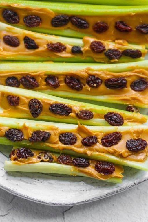 Ants on a log with raisins