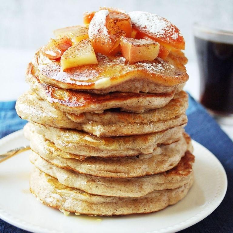 Apple Cinnamon Protein Pancakes
