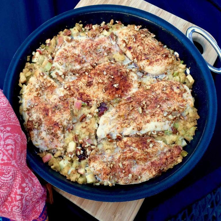 Apple Sage Chicken and Dressing Casserole
