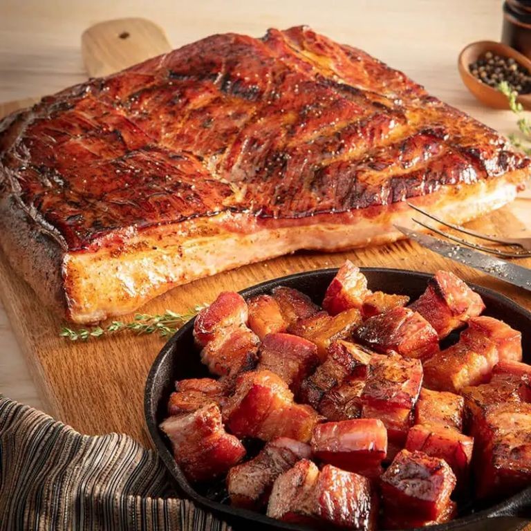 Applewood Smoked Homemade Bacon Slab