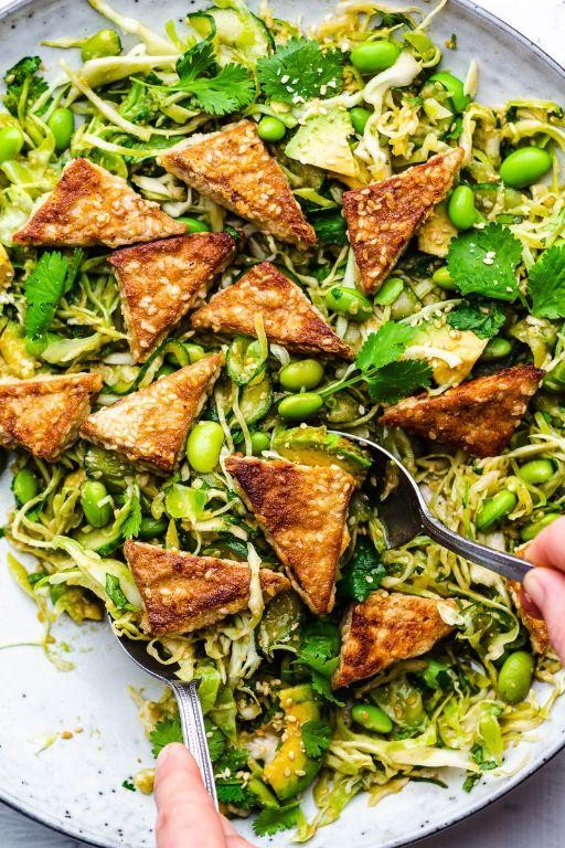 Asian sesame tofu salad