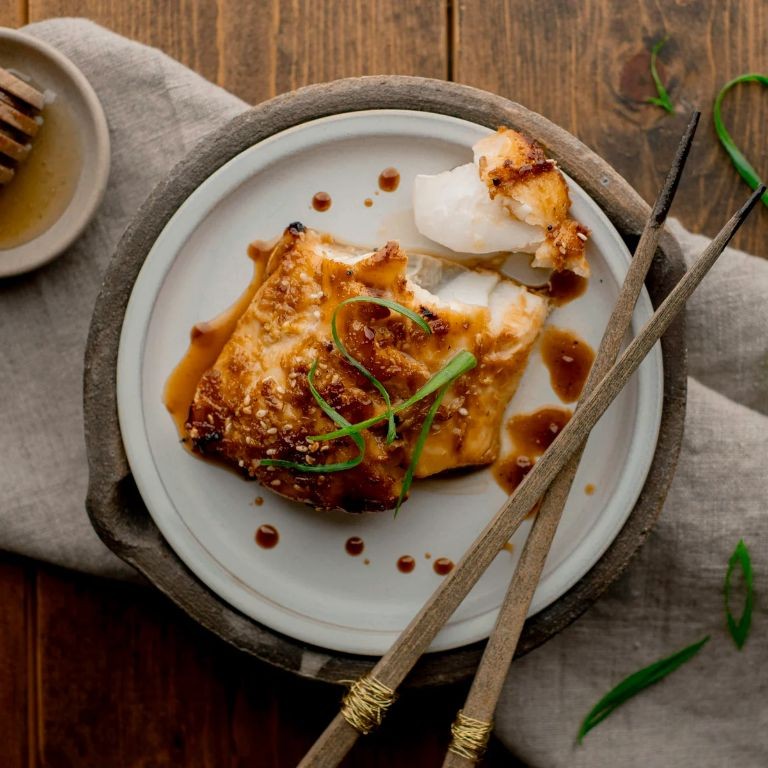 Asian-Inspired Battered Cod with Sesame Soy Glaze