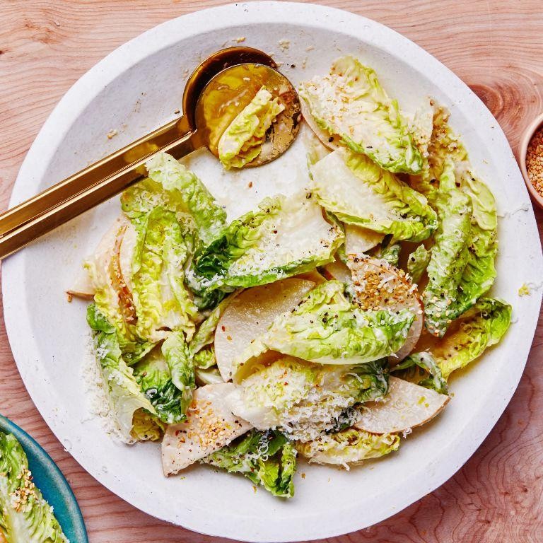 Asian-Inspired Caesar Salad with Sesame Dressing