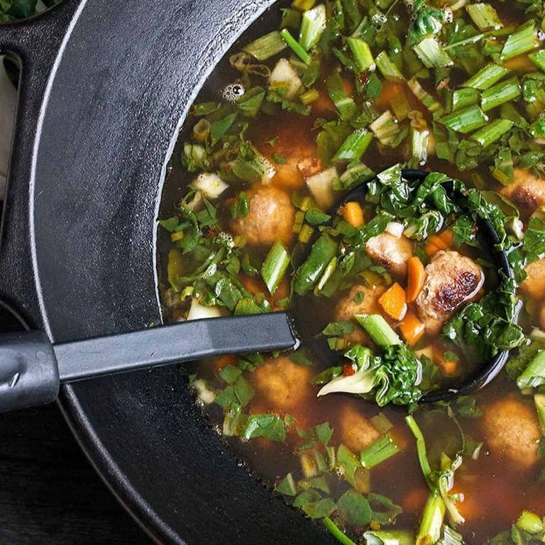 Asian-Inspired Ginger Meatball Soup