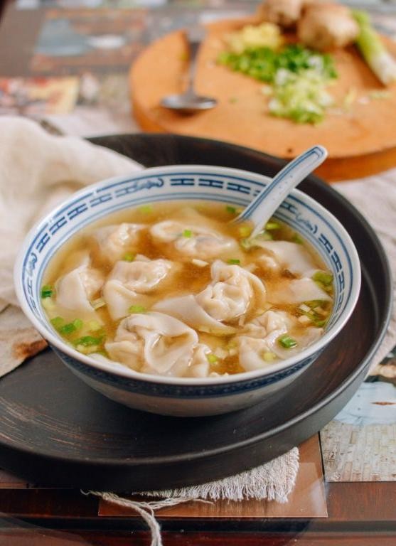 Asian-Inspired Shredded Chicken Wonton Soup