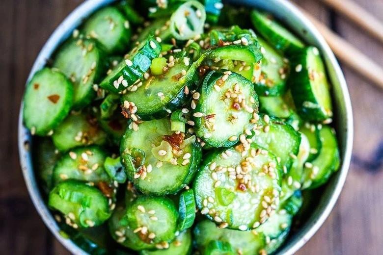 Asian-inspired cucumber salad