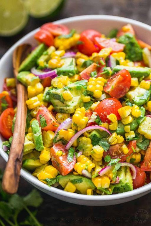 Avocado Corn Salad with Lime Dressing
