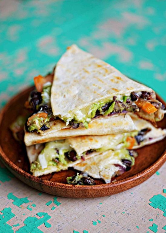 Avocado and Black Bean Quesadillas
