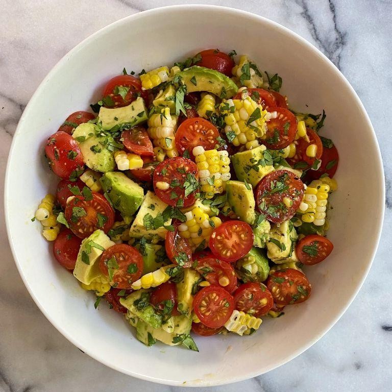 Avocado and Corn Gluten Free Salad