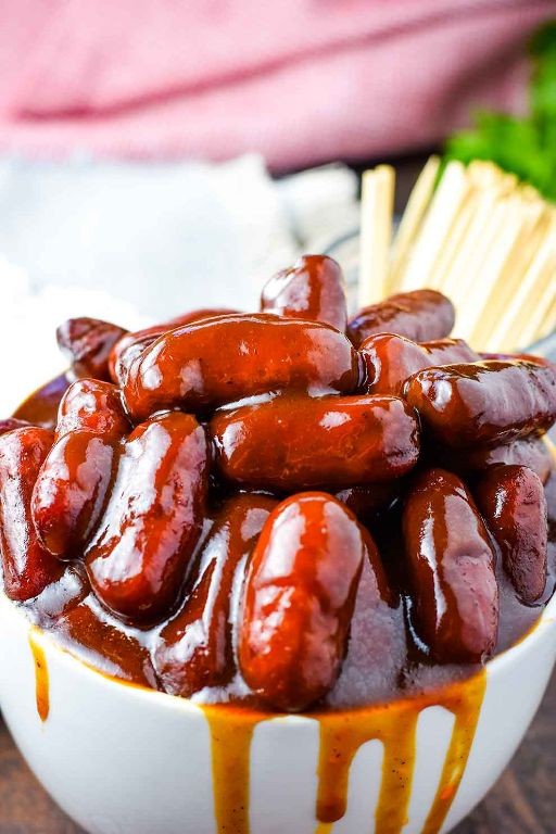 BBQ Little Smokies in the Slow Cooker