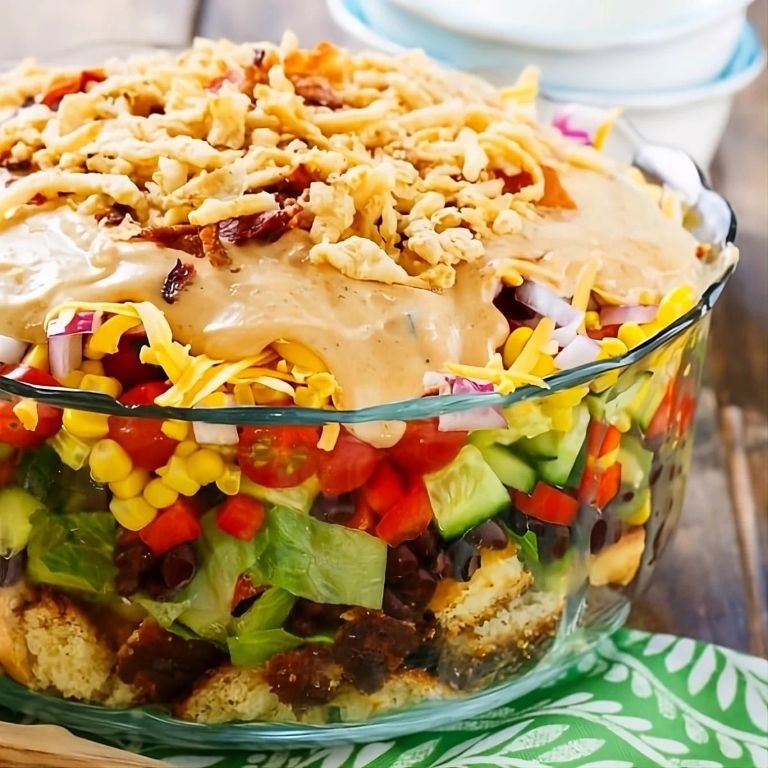 BBQ Ranch Cornbread Salad