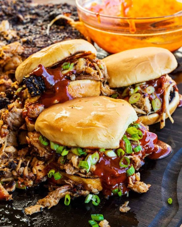 BBQ Smoked Pork Belly Sandwiches