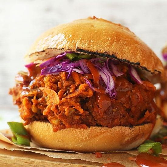 BBQ Vegan Pulled Pork Sandwiches