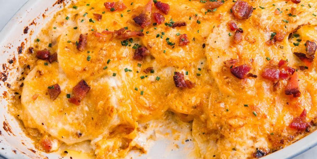 Bacon and Cheddar Scalloped Potatoes