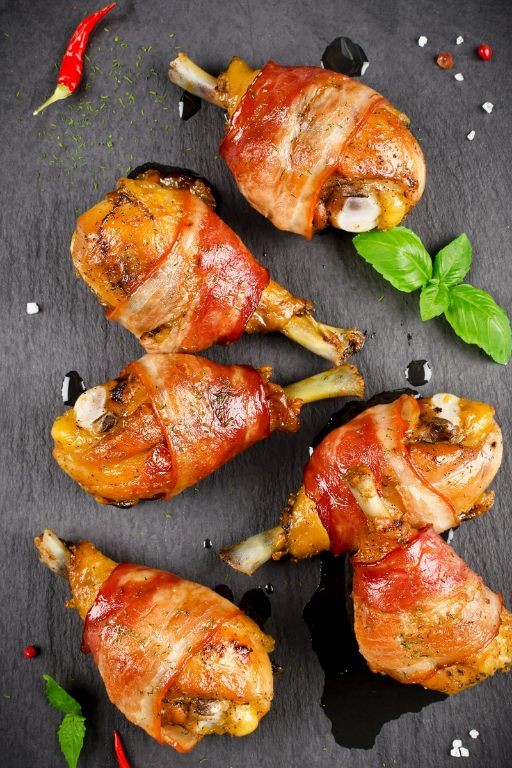 Bacon-Wrapped Keto Chicken Legs