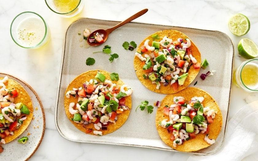 Baja-Style Shrimp Ceviche with Tostadas