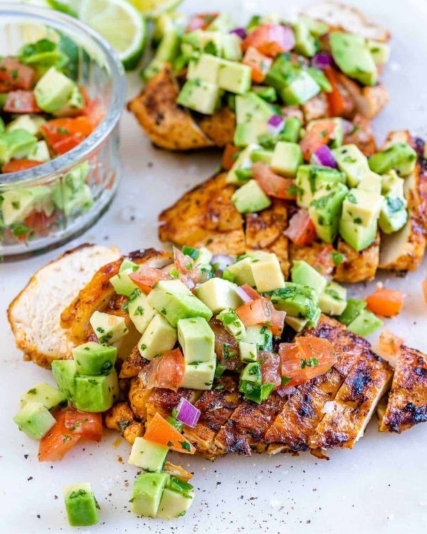Baked Chicken Breast with Avocado Salsa