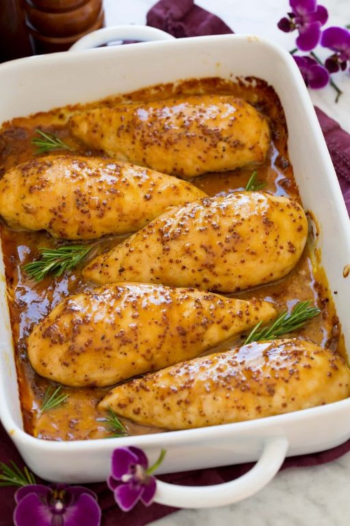 Baked Chicken Breast with Honey Mustard Glaze