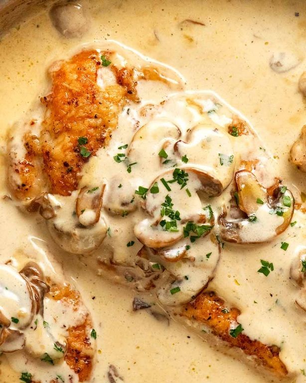 Baked Chicken Breast with Mushroom Sauce