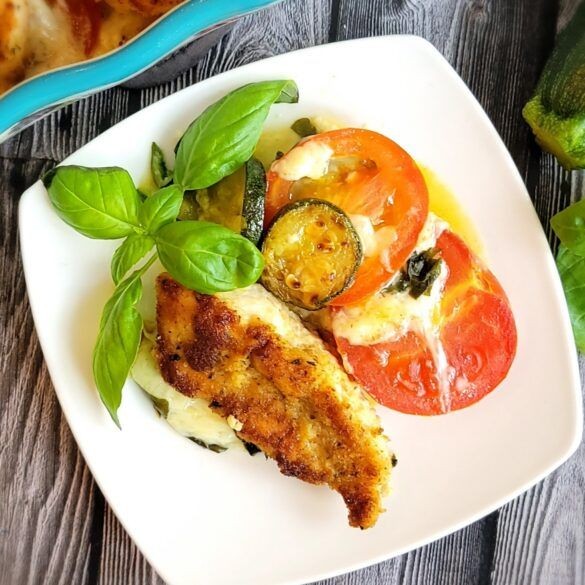 Baked Chicken Breast with Zucchini and Tomatoes