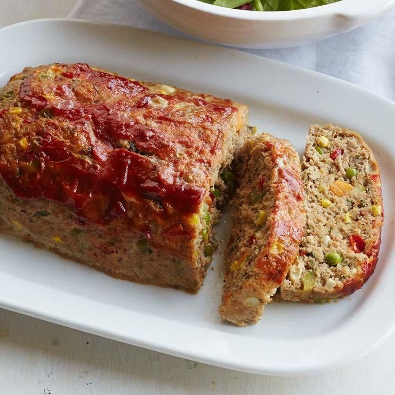 Baked Ground Turkey and Veggie Meatloaf