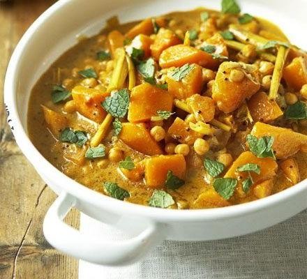 Baked Pumpkin and Chickpea Curry