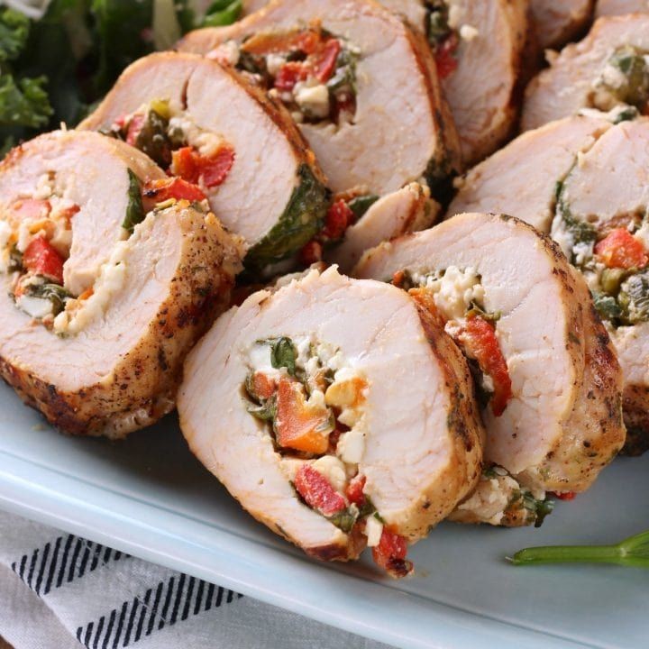 Baked Turkey Cutlets with Spinach and Feta Stuffing