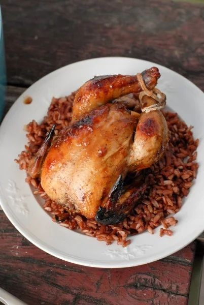 Balsamic Glazed Cornish Hens with Thyme