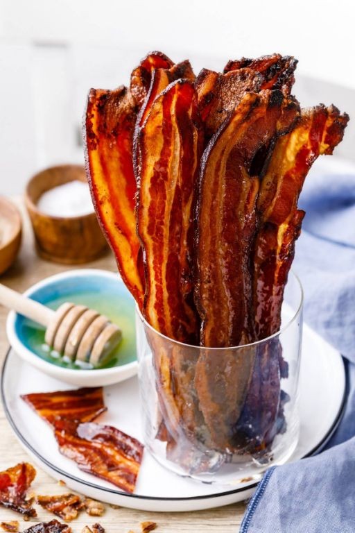 Balsamic and Honey Glazed Bacon Strips