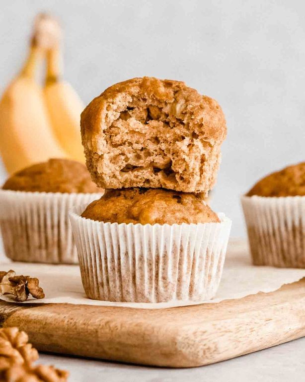 Banana Applesauce Lowfat Muffins