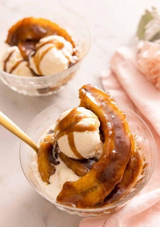 Bananas Foster Flambé with Meyers Dark Rum