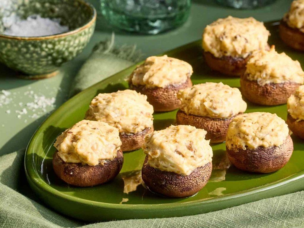 Beefy Cream Cheese Stuffed Mushrooms