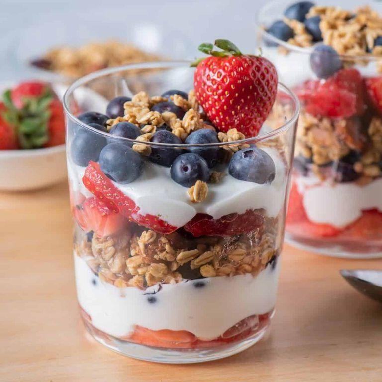 Berry and Yogurt Parfait with Granola