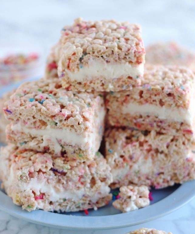 Birthday Cake Rice Krispies Treats