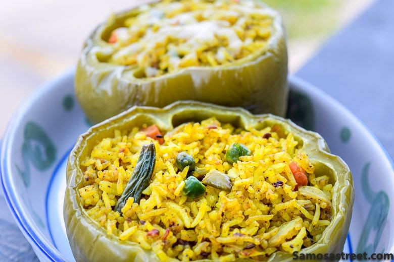 Biryani Stuffed Bell Peppers