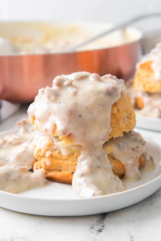 Biscuits and Gravy with Sausage