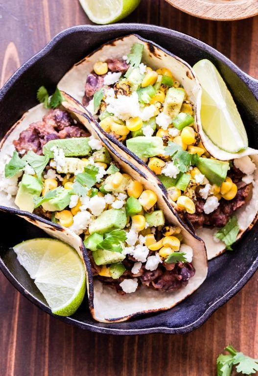Black Bean Tacos with Avocado Salsa