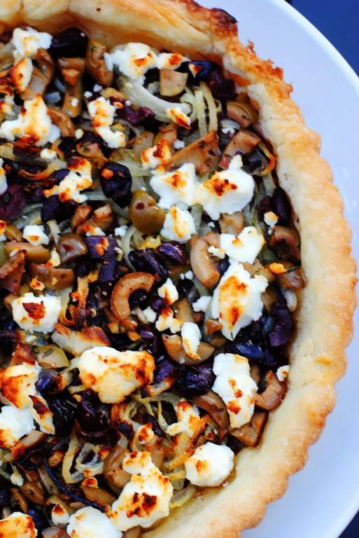 Black Olive and Goat Cheese Tart