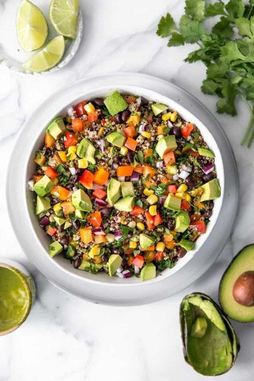Black Quinoa Salad with Avocado and Lime Dressing